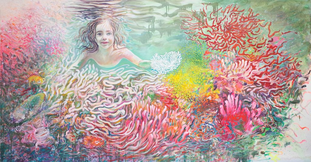 UNDINE 2024, Öl, Acryl auf Leinwand, 130 x 250 cm, Foto: Antony Vringer
